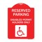 Signmission Reserved Parking Disabled Permit Holders W/ Updated Access Alum Sign, 18" x 24", RW-1824-23152 A-DES-RW-1824-23152 - alternate 1